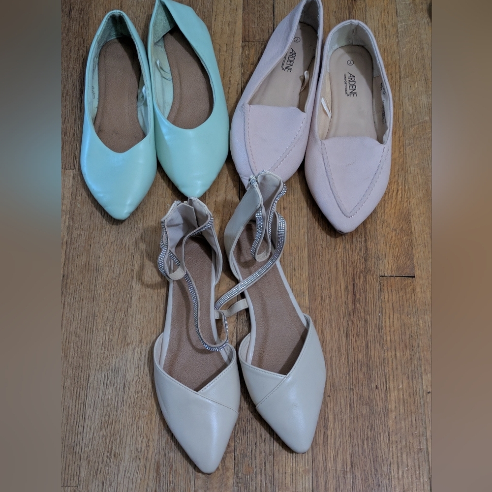 Ardene Women's Flats - Mint, Beige, and Cream